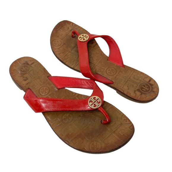 Tory Burch Shoes - Tory Burch Thora Leather Thong Sandals - Size 6